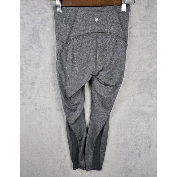 Lululemon Women's High-Rise Gray Leggings Ankle Length Size 4 - Picture 2 of 5